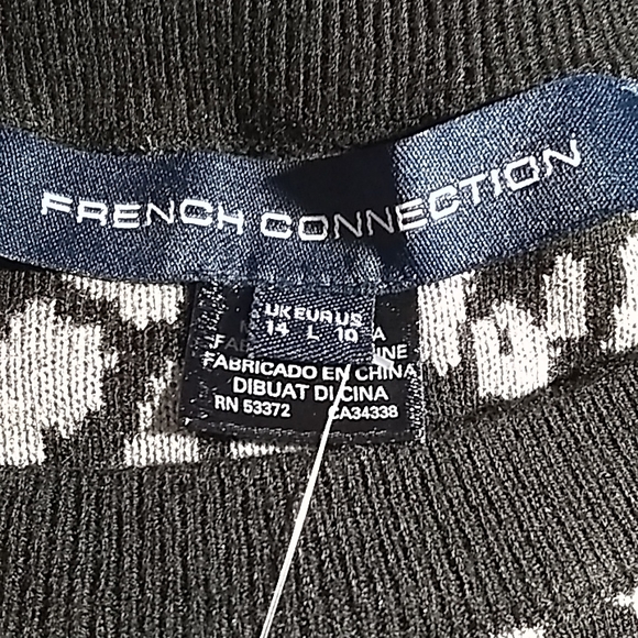 *💟 Host Pick💟*French Connection Black Grey 🐆Leopard Sweater Dress - Picture 8 of 10